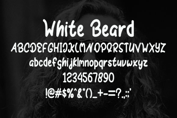White Beard Font Poster 5