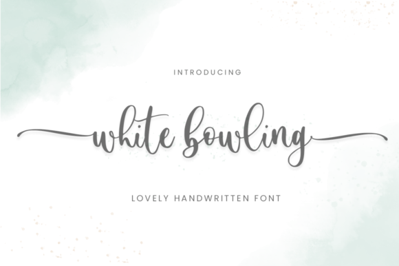 White Bowling Font Poster 1