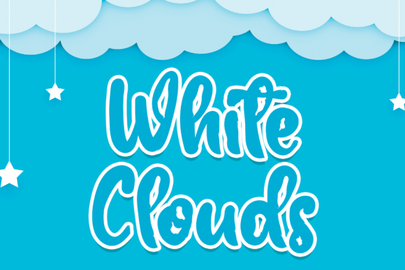 White Clouds Font Poster 1