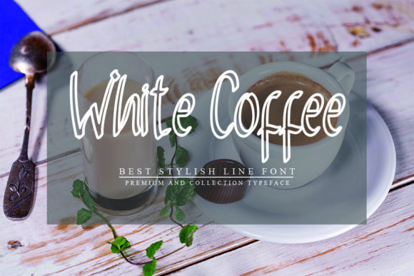 White Coffee Font Poster 1