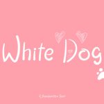 White Dog Font Poster 1