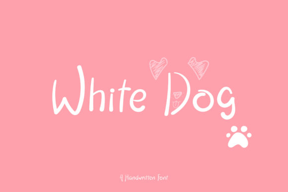 White Dog Font Poster 1