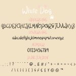 White Dog Font Poster 3