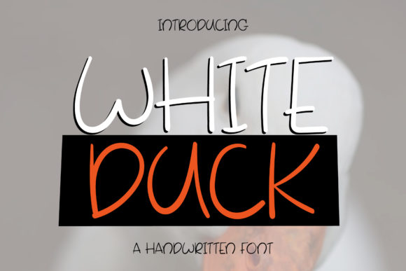 White Duck Font Poster 1