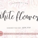 White Flower Font Poster 1