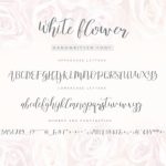 White Flower Font Poster 7