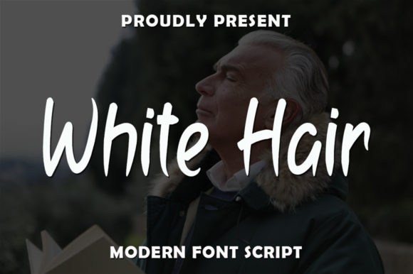 White Hair Font Poster 1