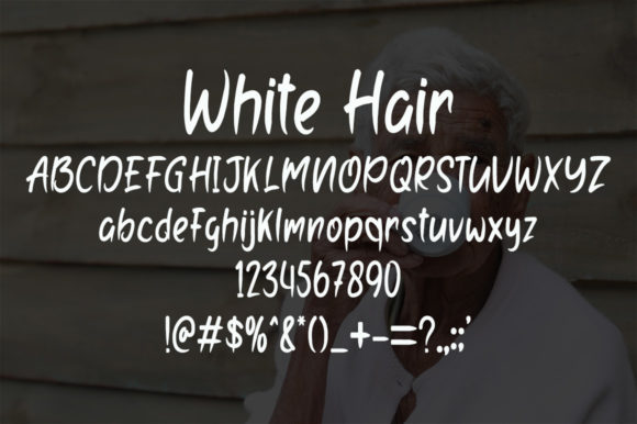 White Hair Font Poster 5