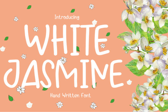 White Jasmine Font Poster 1