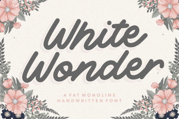White Wonder Font Poster 1