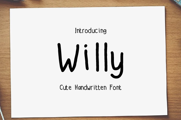 Willy Font Willy Font Poster 1