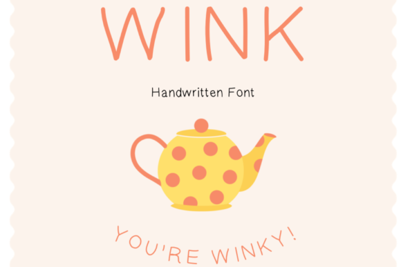 Wink Font Poster 1