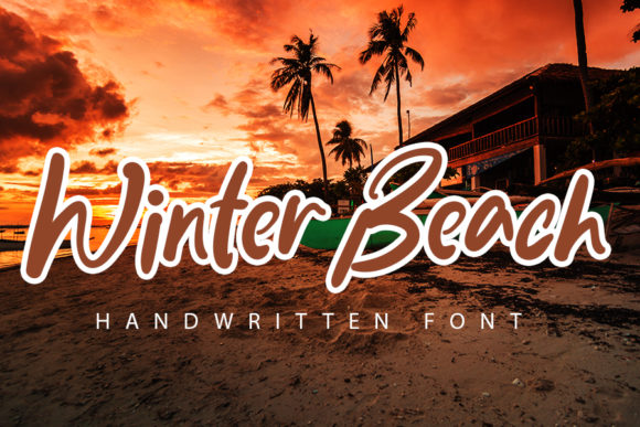 Winter Beach Font Poster 1