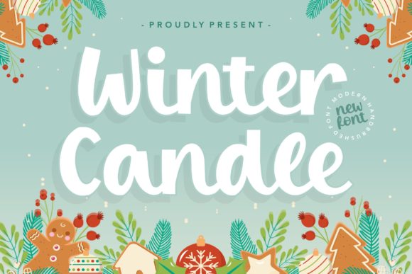 Winter Candle Font Poster 1