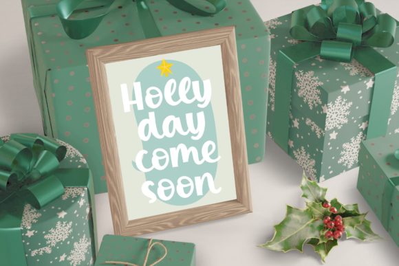 Winter Candle Font Poster 3