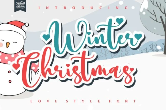 Winter Christmas Font Winter Christmas Font Poster 1