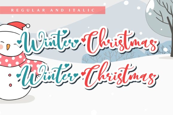 Winter Christmas Font Poster 12