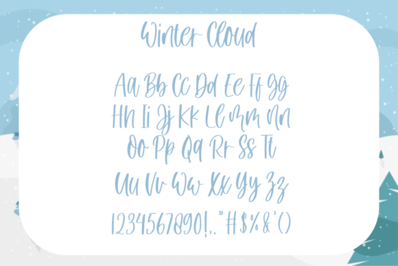 Winter Cloud Font Poster 9