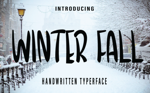 Winter Fall Font Poster 1