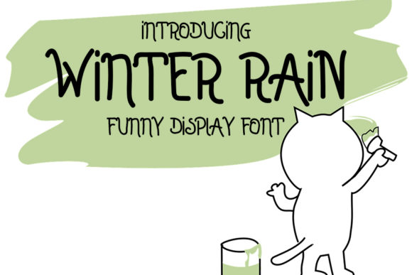 Winter Rain Font Poster 1