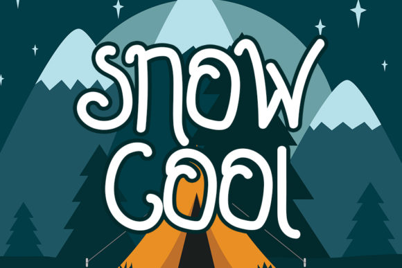 Winter Rain Font Poster 2