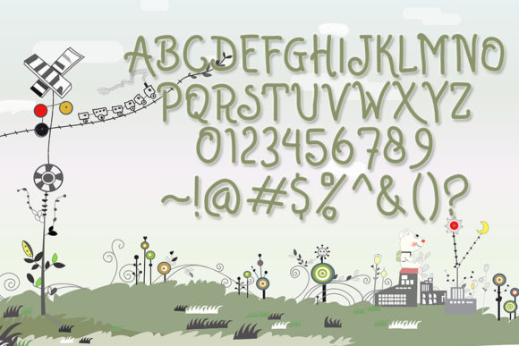Winter Rain Font Poster 3