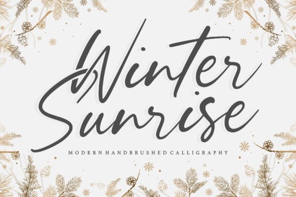 Winter Sunrise Font Poster 1