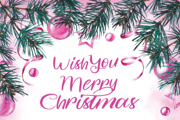 Wish You Merry Christmas Font Poster 1