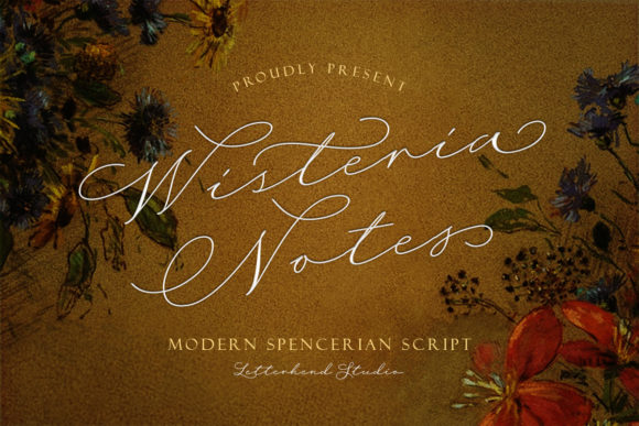 Wisteria Notes Font Poster 1