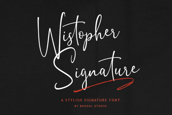 Wistopher Signature Font Poster 1