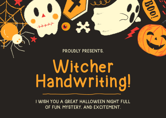 Witcher Handwriting Font Poster 1