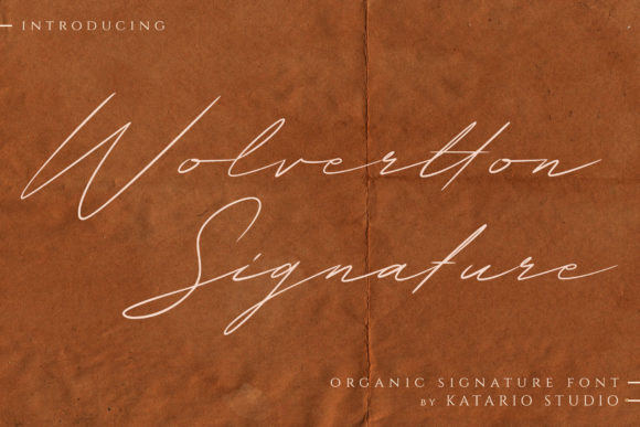 Wolvertton Signature Font Poster 1