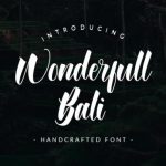 Wonderfull Bali Font Poster 1