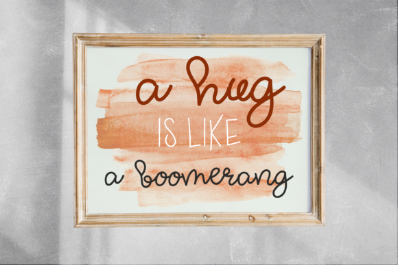 Wooden Boomerang Font Poster 5