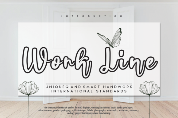 Work Line Font Poster 1