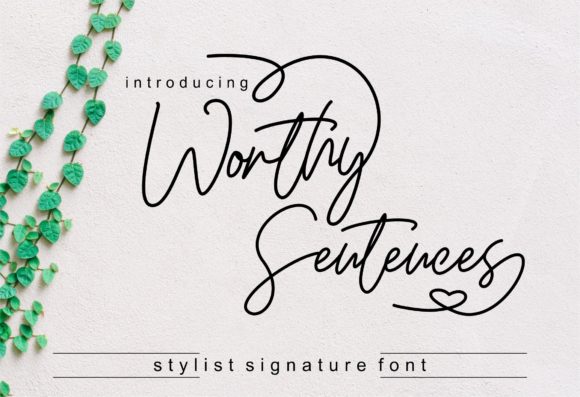 Worthy Sentences Font Poster 1