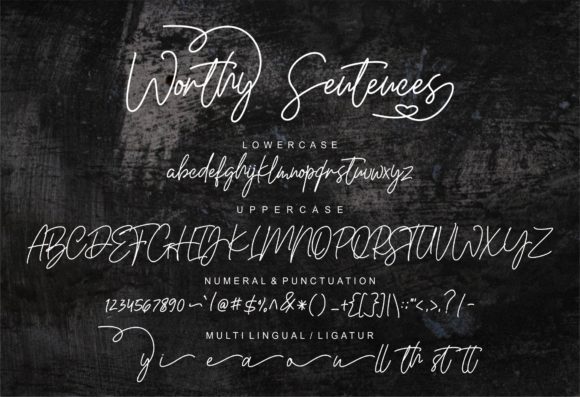 Worthy Sentences Font Poster 5