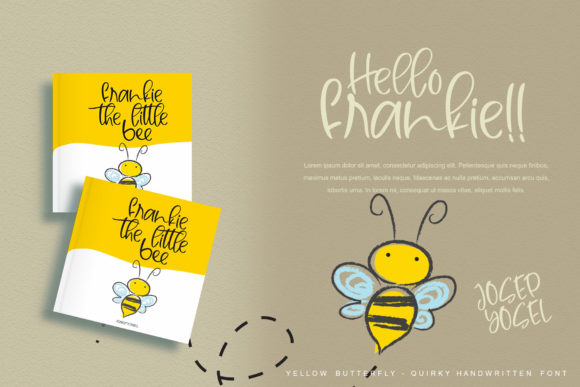 Yellow Butterfly Font Poster 5