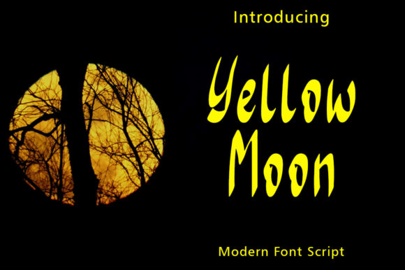 Yellow Moon Font Poster 1