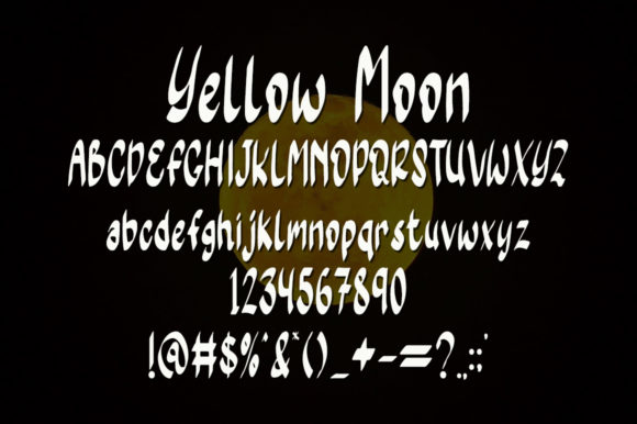 Yellow Moon Font Poster 5