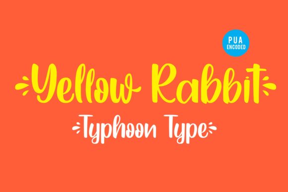 Yellow Rabbit Font Poster 1