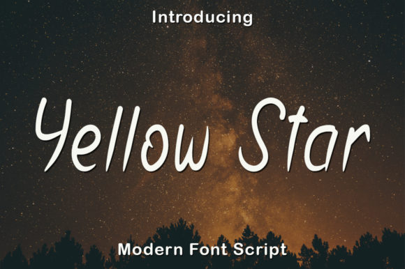Yellow Star Font Poster 1