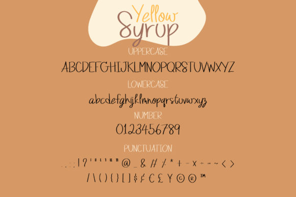 Yellow Syrup Font Poster 3