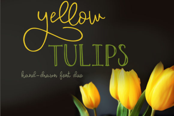 Yellow Tulips Font Poster 1