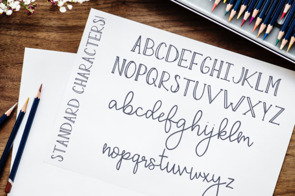 Yellow Tulips Font Poster 4