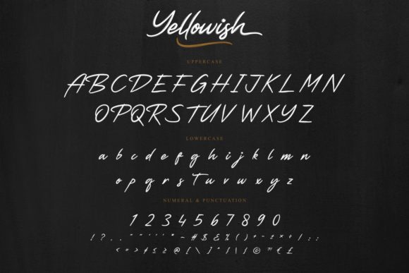 Yellowish Font Poster 5