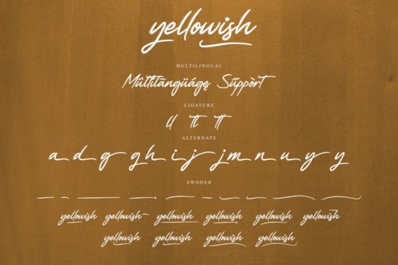 Yellowish Font Poster 7