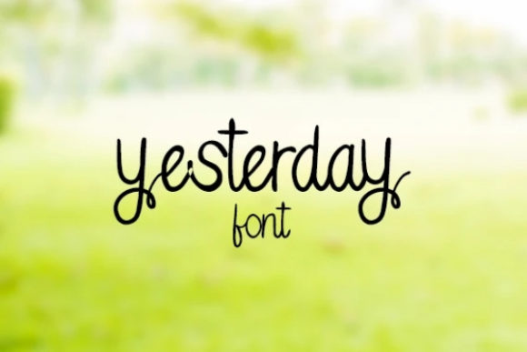 Yesterday Font