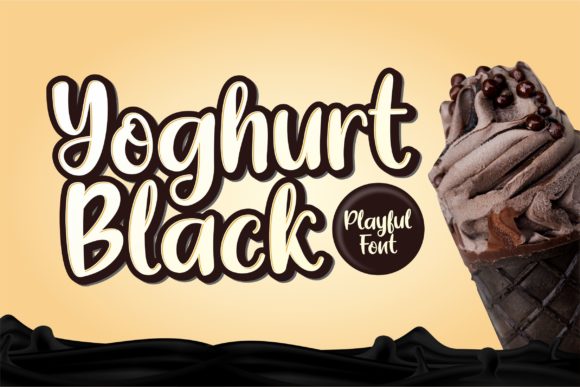 Yoghurt Black Font Poster 1