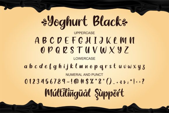 Yoghurt Black Font Poster 9